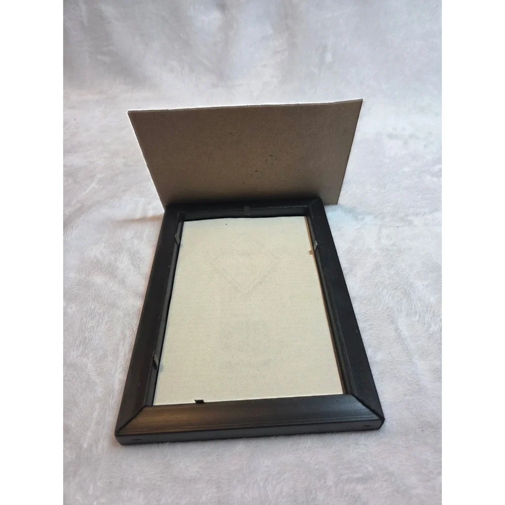 National Marquetry 4x6 Picture Frame Black Burgundy Gold Geometric Made USA...